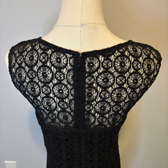 Co.lette Women's Sleeveless Black Lace A-line Midi Dress, SZ 12 - Picture 5 of 9